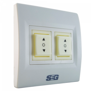 TECLA DE PARED MECANICA 2 CANALES PARA MOTORES TUBULARES SG - SEG